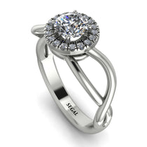 Split Shank Halo Diamond Engagement Ring - Adriana No. 3 image 1