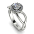 Split Shank Halo Diamond Engagement Ring - Adriana No. 3