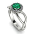 Split Shank Halo Emerald Engagement Ring - Adriana No. 6 image 1