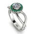 Split Shank Halo Diamond Engagement Ring - Adriana No. 18