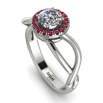 Split Shank Halo Diamond Engagement Ring - Adriana No. 48 image 1