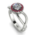 Split Shank Halo Diamond Engagement Ring - Adriana No. 48