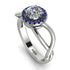 Split Shank Halo Diamond Engagement Ring - Adriana No. 63 image 1