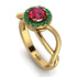 Split Shank Halo Ruby Engagement Ring - Adriana No. 25 image 1