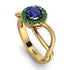 Split Shank Halo Sapphire Engagement Ring - Adriana No. 28 image 1