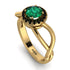 Split Shank Halo Emerald Engagement Ring - Adriana No. 34 image 1
