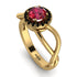 Split Shank Halo Ruby Engagement Ring - Adriana No. 40 image 1