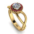 Split Shank Halo Diamond Engagement Ring - Adriana No. 46 image 1