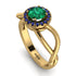 Split Shank Halo Emerald Engagement Ring - Adriana No. 64 image 1