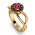 Split Shank Halo Ruby Engagement Ring - Adriana No. 70 image 1