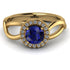 Split Shank Halo Sapphire Engagement Ring - Adriana No. 13 image 2