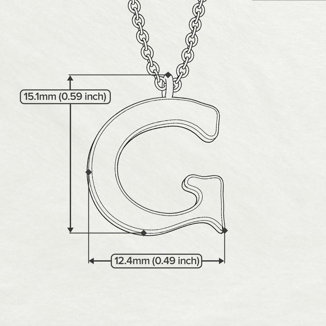 G - Letter Name Necklace Initial Necklace