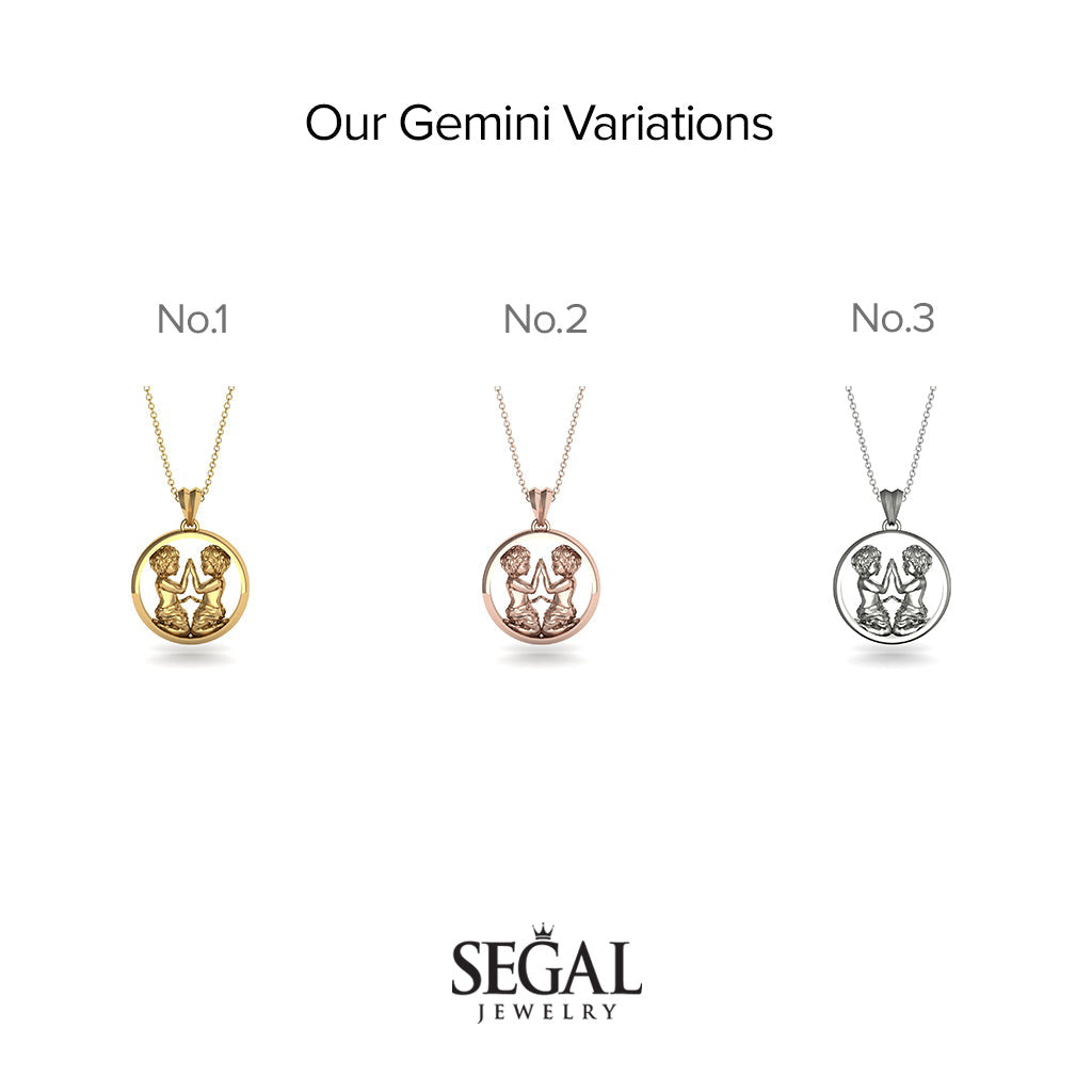 Elegant Zodiac Pendant - Gemini No. 3