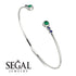 Geometric Bezel Emerald Bracelet - Josie No. 66