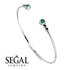 Geometric Bezel Emerald Bracelet - Josie No. 36