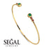 Geometric Bezel Emerald Bracelet - Josie No. 49