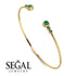 Geometric Bezel Emerald Bracelet - Josie No. 19