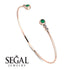 Geometric Bezel Emerald Bracelet - Josie No. 5