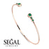 Geometric Bezel Emerald Bracelet - Josie No. 20