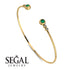 Geometric Bezel Emerald Bracelet - Josie No. 4