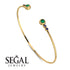 Geometric Bezel Emerald Bracelet - Josie No. 64