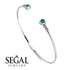 Geometric Bezel Emerald Bracelet - Josie No. 6