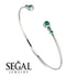 Geometric Bezel Emerald Bracelet - Josie No. 21