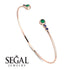 Geometric Bezel Emerald Bracelet - Josie No. 65