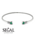 Geometric Bezel Emerald Bracelet - Josie No. 6
