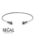 Geometric Bezel Emerald Bracelet - Josie No. 51