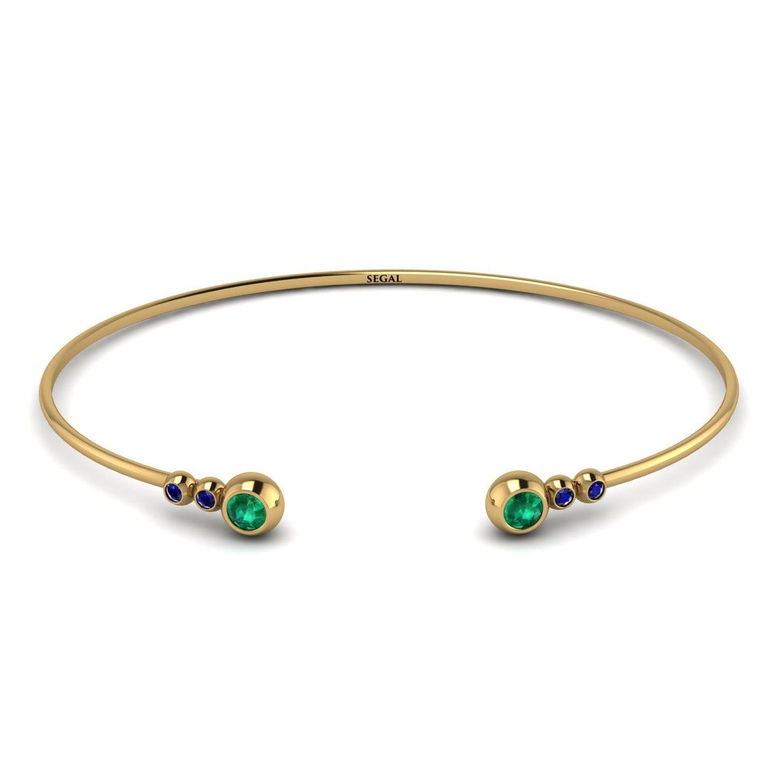 Geometric Bezel Emerald Bracelet - Josie No. 64