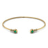 Geometric Bezel Emerald Bracelet - Josie No. 4