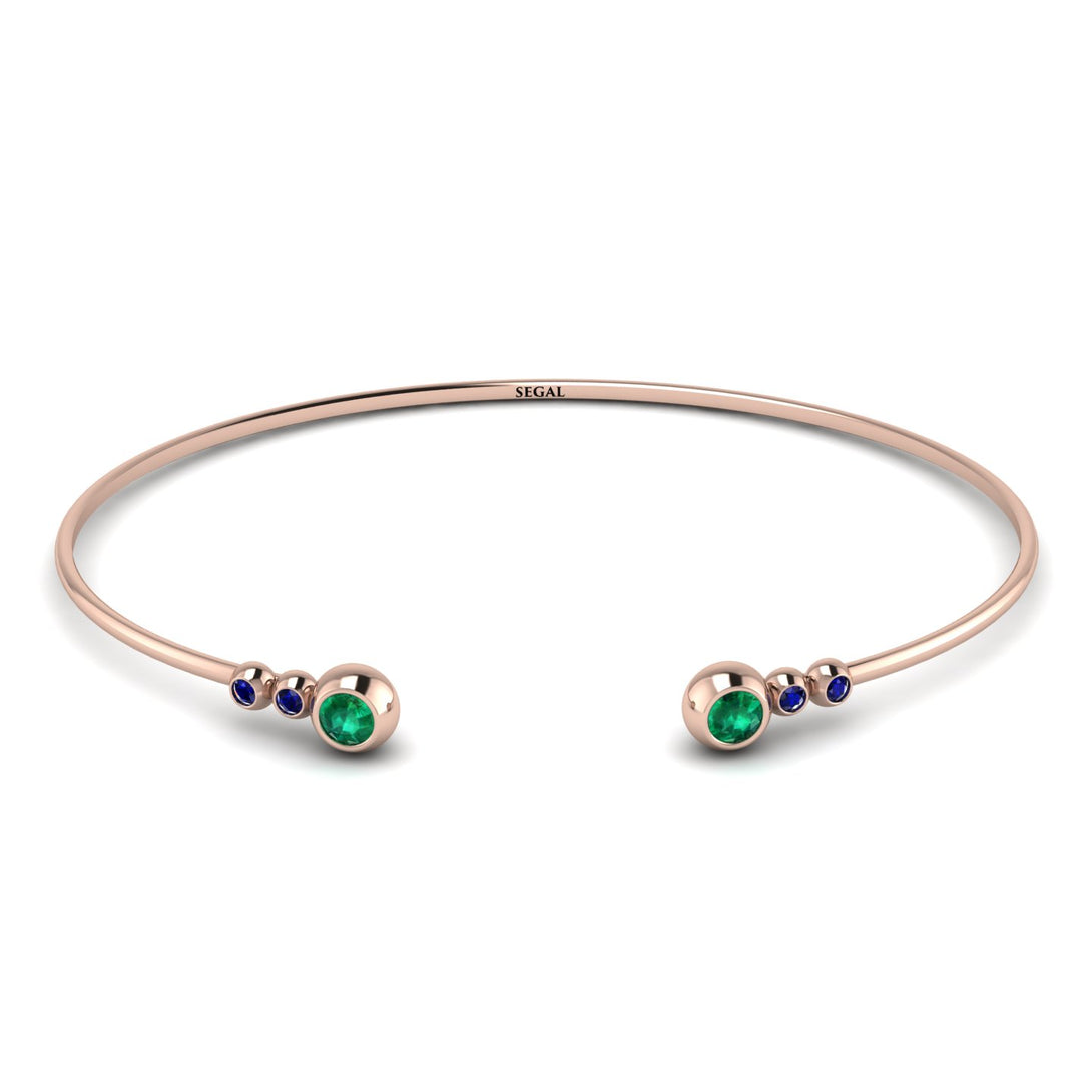 Geometric Bezel Emerald Bracelet - Josie No. 65