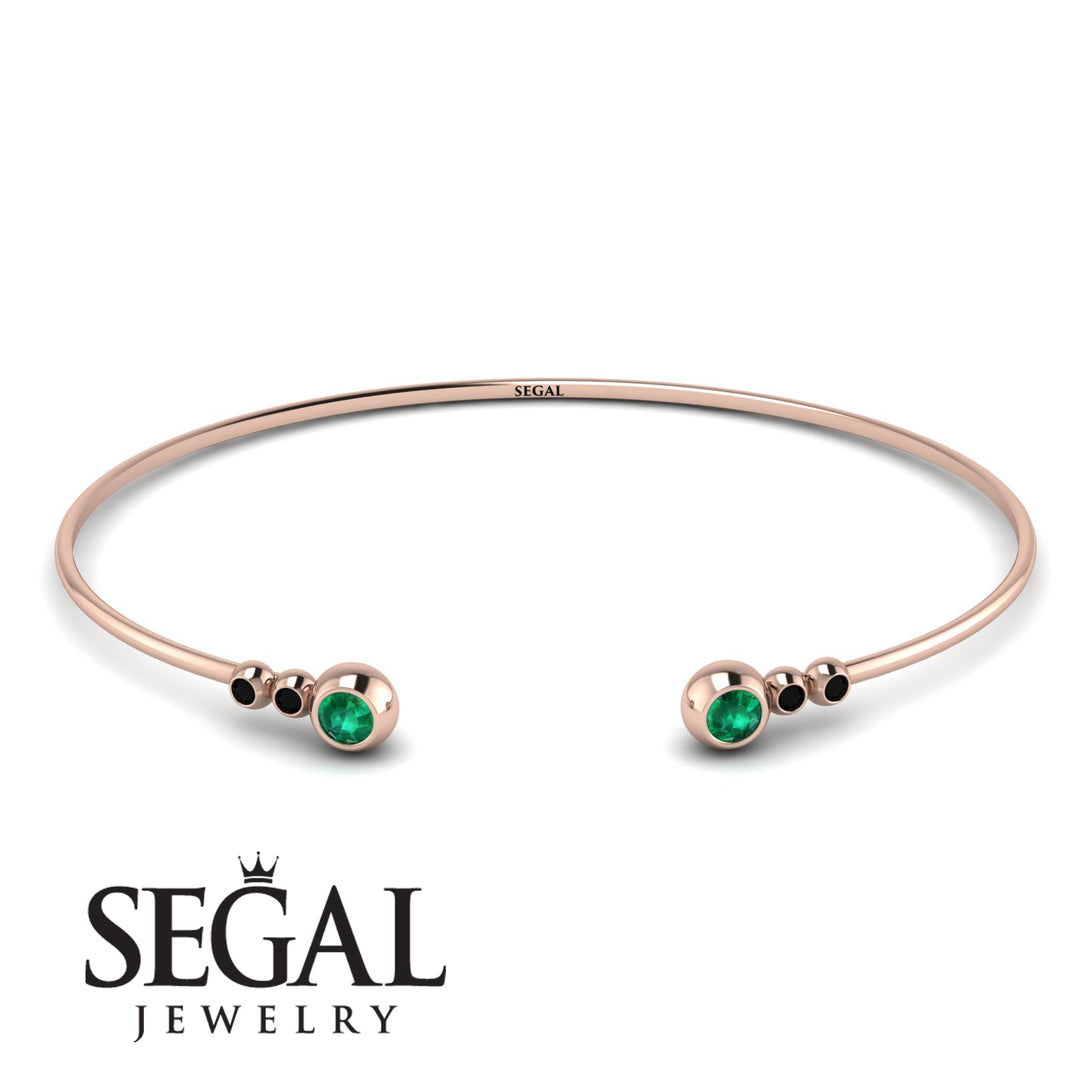 Geometric Bezel Emerald Bracelet - Josie No. 35