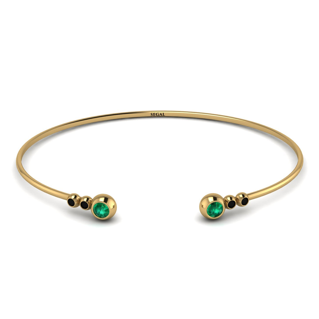 Geometric Bezel Emerald Bracelet - Josie No. 34