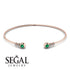Geometric Bezel Emerald Bracelet - Josie No. 5
