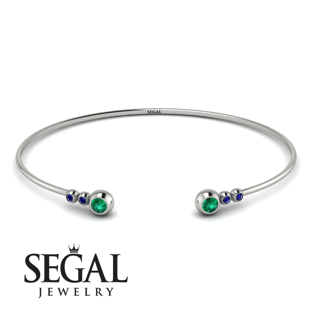 Geometric Bezel Emerald Bracelet - Josie No. 66