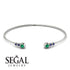 Geometric Bezel Emerald Bracelet - Josie No. 66