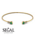 Geometric Bezel Emerald Bracelet - Josie No. 4