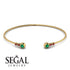 Geometric Bezel Emerald Bracelet - Josie No. 49