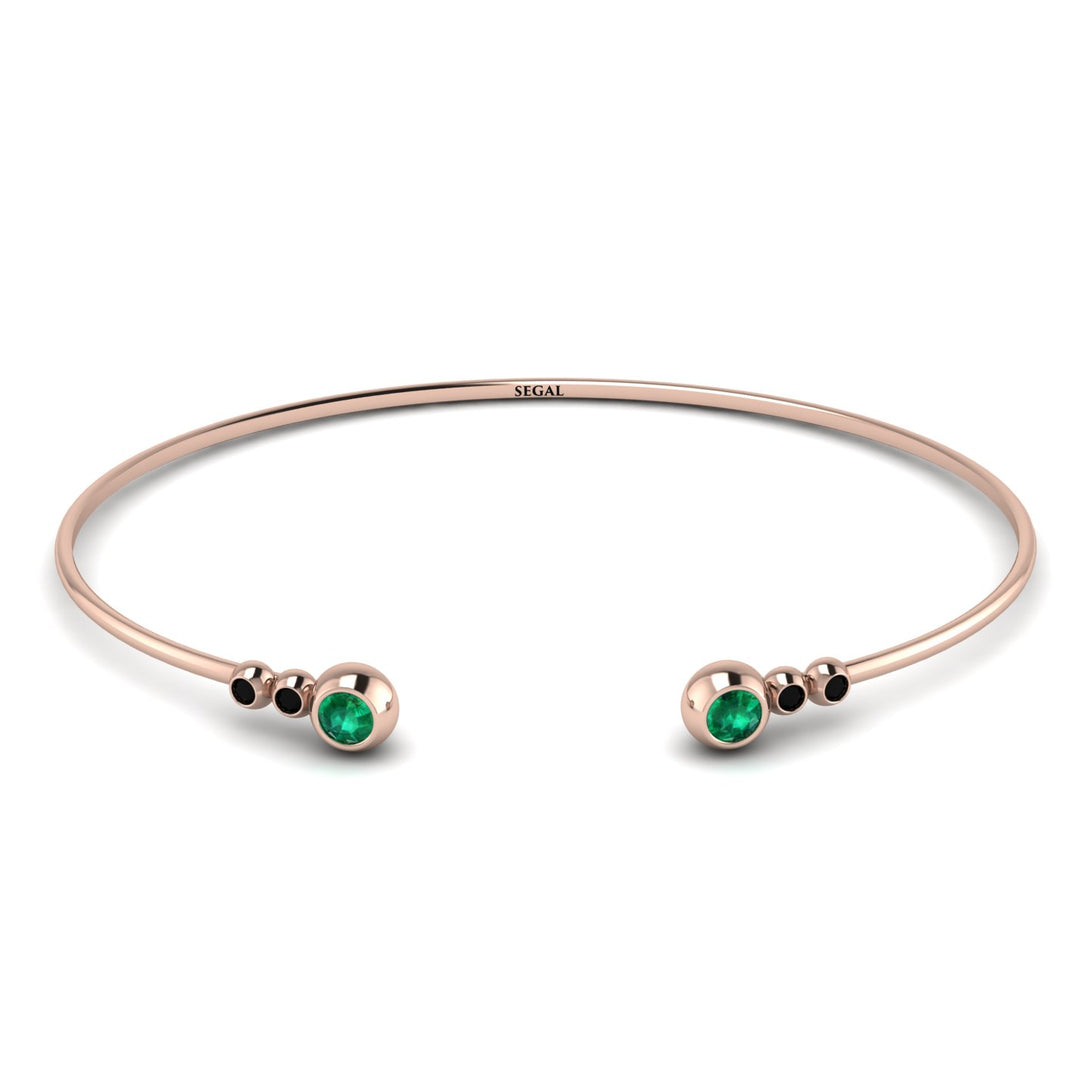 Geometric Bezel Emerald Bracelet - Josie No. 35