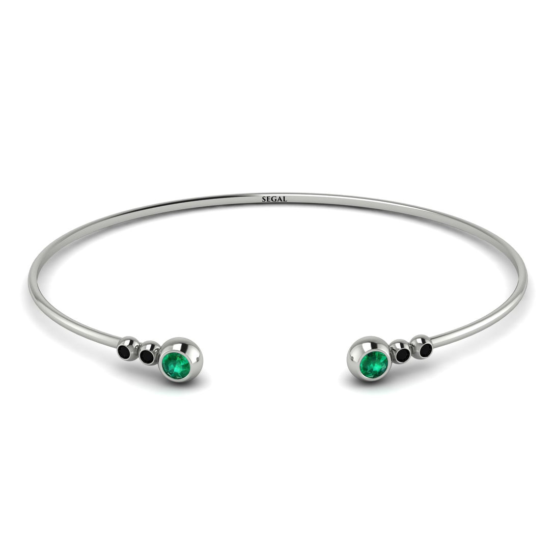 Geometric Bezel Emerald Bracelet - Josie No. 36