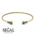 Geometric Bezel Emerald Bracelet - Josie No. 64