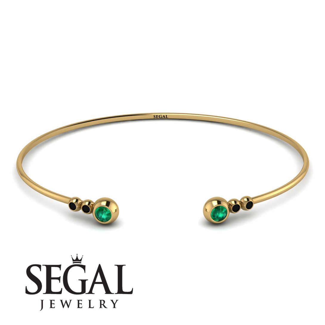 Geometric Bezel Emerald Bracelet - Josie No. 34