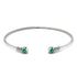 Geometric Bezel Emerald Bracelet - Josie No. 6