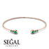 Geometric Bezel Emerald Bracelet - Josie No. 20