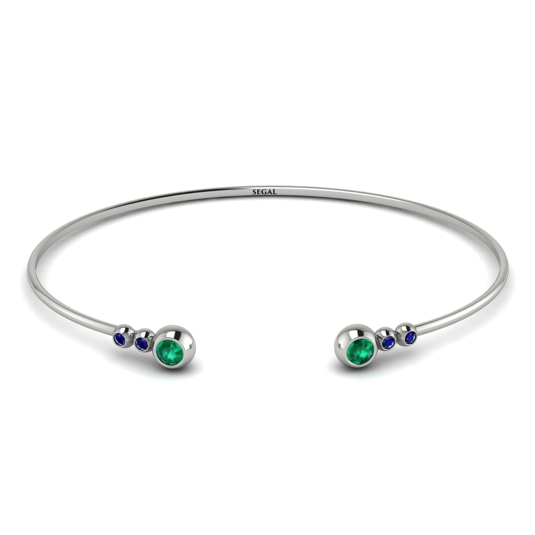 Geometric Bezel Emerald Bracelet - Josie No. 66