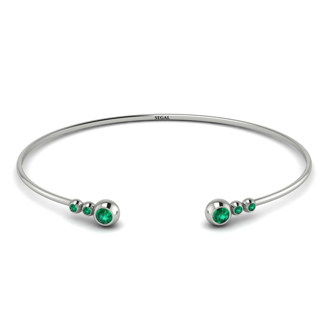 Geometric Bezel Emerald Bracelet - Josie No. 21