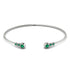 Geometric Bezel Emerald Bracelet - Josie No. 21