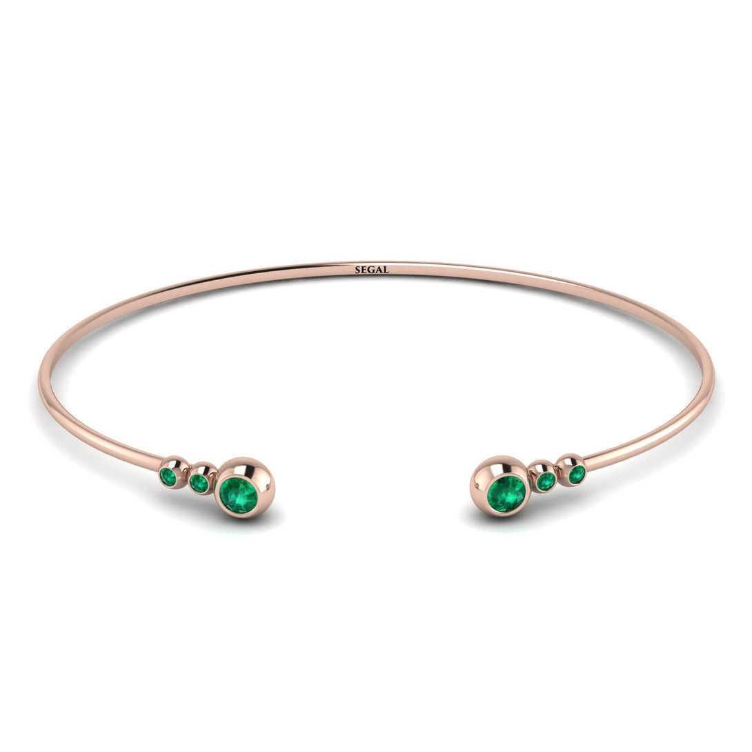 Geometric Bezel Emerald Bracelet - Josie No. 20